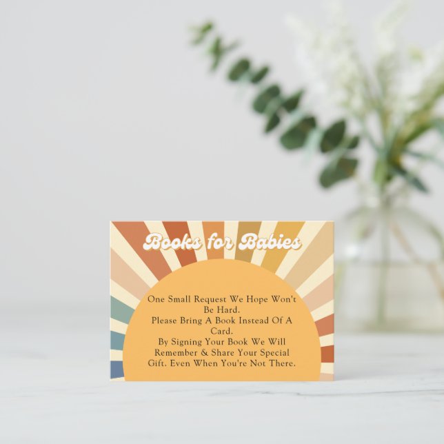 Tarjeta De Recepción Baby Shower Bohemian Shower Boho Sunshine (Anverso de pie)