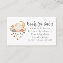 Tarjeta De Recepción Baby Shower Book Request - Dreamy Stars