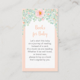 Tarjeta De Recepción Baby Shower Book Request Eucalyptus Foliage Floral