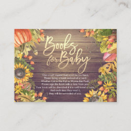 Tarjeta De Recepción Baby Shower Books for Baby / Bring a book Request