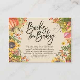 Tarjeta De Recepción Baby Shower Books for Baby / Bring a book Request