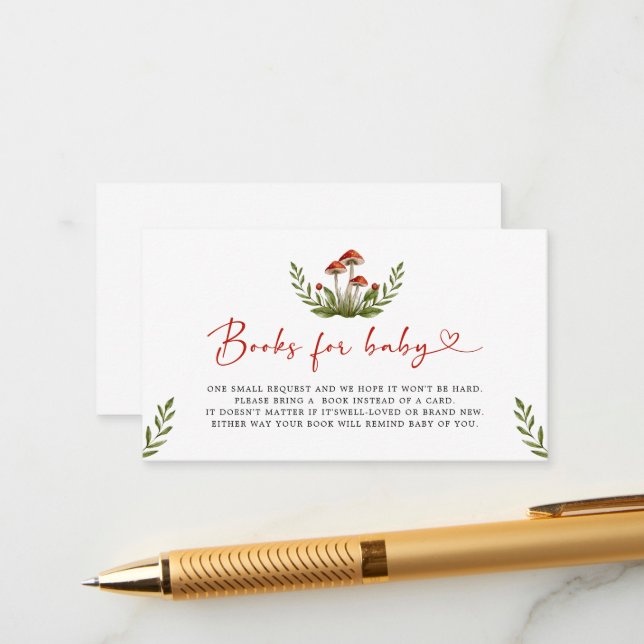 Tarjeta De Recepción Baby Shower Books moderno para el bebé (Anverso/Reverso In Situ)