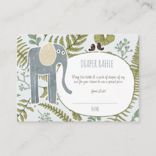 Tarjeta De Recepción Baby Shower botánico de animales salvajes de Safar