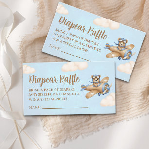Tarjeta De Recepción Baby Shower Boy with Cute Flying Teddy Bear