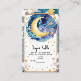 Tarjeta De Recepción Baby Shower Celestial Brillante De La Luna