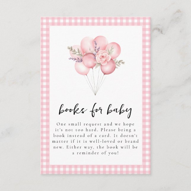 Tarjeta De Recepción Baby Shower Chica de acuarela de Goose (Anverso)