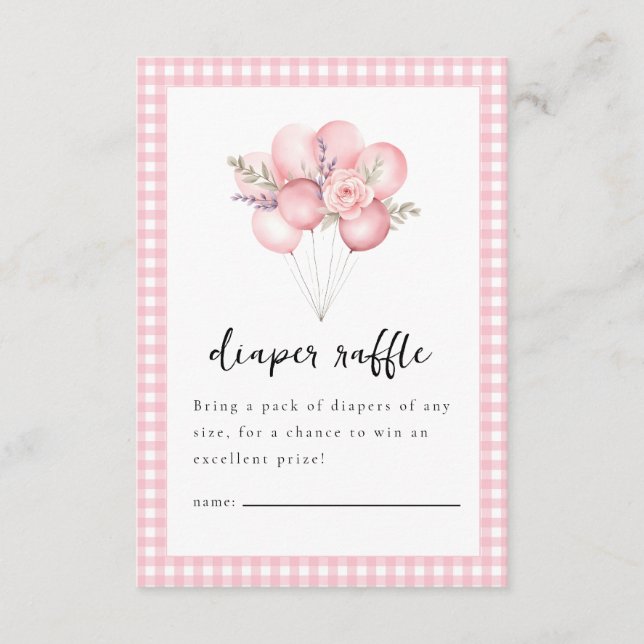Tarjeta De Recepción Baby Shower Chica de acuarela de Goose (Anverso)