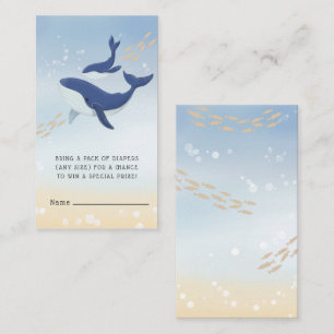 Tarjeta De Recepción Baby Shower de Ballenas bajo el mar