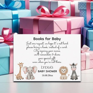 Tarjeta De Recepción Baby Shower de Boho Woodland Jungle Animals