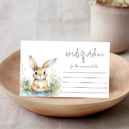 Tarjeta De Recepción Baby Shower De Bunny Words Of Advice