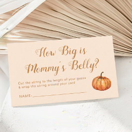 Tarjeta De Recepción Baby Shower De Calabaza Adivinan Qué Tan Grande Es