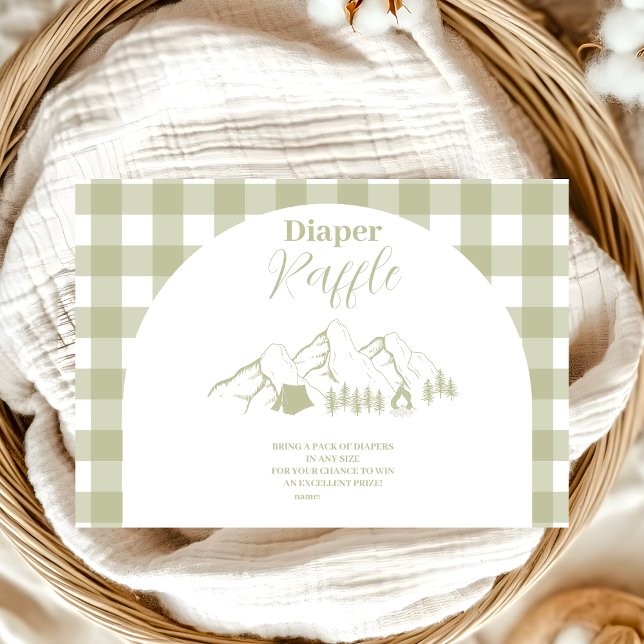 Tarjeta De Recepción Baby Shower de Camping Verde (Subido por el creador)