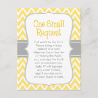 Baby Shower de Chevron amarillo y gris de solicitu