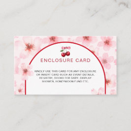 Tarjeta De Recepción Baby Shower de flores de cerezo rosado