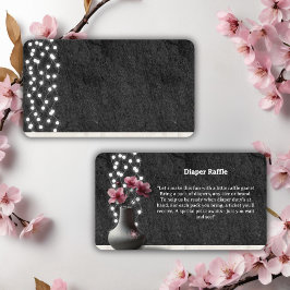 Tarjeta De Recepción Baby Shower de flores minimalistas de flores de ce