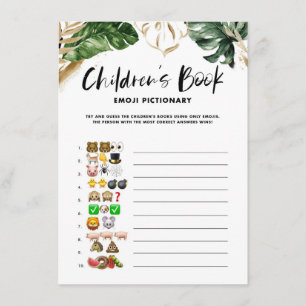 Tarjeta De Recepción Baby Shower de imágenes del libro infantil tropica