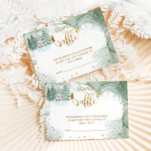 Baby Shower de invierno de Diaper Raffle Ticket Be