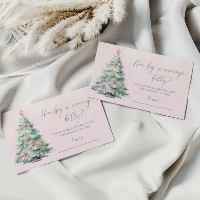 Tarjeta De Recepción Baby shower de invierno rosa ¿Cuánto ha crecido la (Subido por el creador)