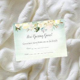 Tarjeta De Recepción Baby Shower de juego de guante de rosa blanca verd