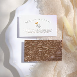 Tarjeta De Recepción Baby Shower de la Banda de Animales Woodland