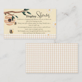 Tarjeta De Recepción Baby Shower de la ducha de bienvenida de Honey Bee