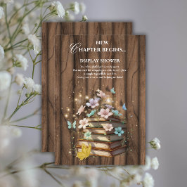 Tarjeta De Recepción Baby Shower de libros de cuentos rusos mágicos