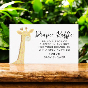 Tarjeta De Recepción Baby Shower de los animales de Safari Cute de paña