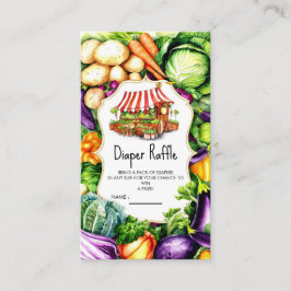 Tarjeta De Recepción Baby Shower de mercado de granjeros mágicos