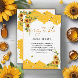 Tarjeta De Recepción Baby Shower De Mommy-To-Bee De Sunflower Honeycomb