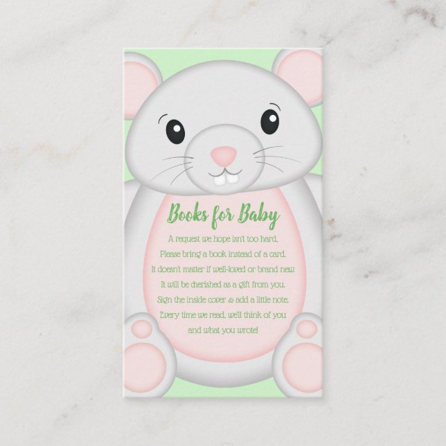 Tarjeta De Recepción Baby Shower de mouse (Anverso)