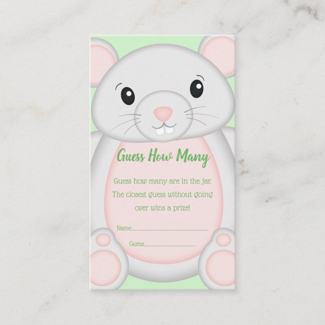 Tarjeta De Recepción Baby Shower de mouse (Anverso)