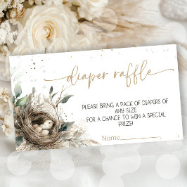 Tarjeta De Recepción Baby Shower de Nesting Woodland Neutral Rustic For