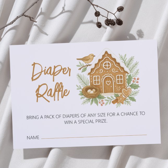 Tarjeta De Recepción Baby Shower de nidificación de invierno de jengibr (Subido por el creador)