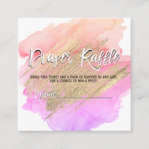 Tarjeta De Recepción BABY SHOWER DE NIÑO DE Oro Rosado Ticket DE RÁFIL 