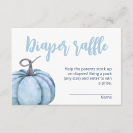 Tarjeta De Recepción Baby Shower de niño pequeño calabaza azul