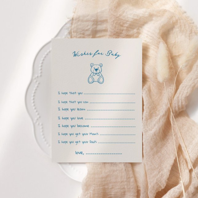 Tarjeta De Recepción Baby Shower de Oso Cuto esbozado (Subido por el creador)