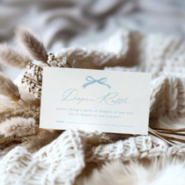 Tarjeta De Recepción Baby Shower de pañal de barro azul simple