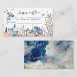 Tarjeta De Recepción Baby Shower de pañales submarinos encantados