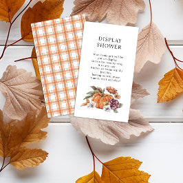 Tarjeta De Recepción Baby Shower de pantalla de otoño