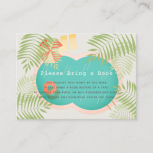 Tarjeta De Recepción Baby Shower de piscina tropical, por favor, traiga