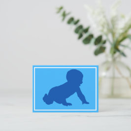 Tarjeta De Recepción Baby Shower de rastreo azul - Solicitud de libro
