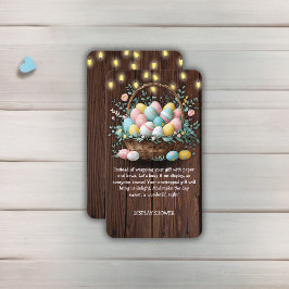 Tarjeta De Recepción Baby Shower de Rustic Floral Easter Eggs