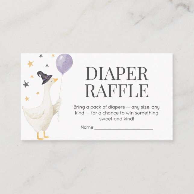 Tarjeta De Recepción Baby Shower de Silly Goose (Anverso)