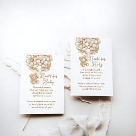 Tarjeta De Recepción Baby Shower de solicitud de libro género oso neutr