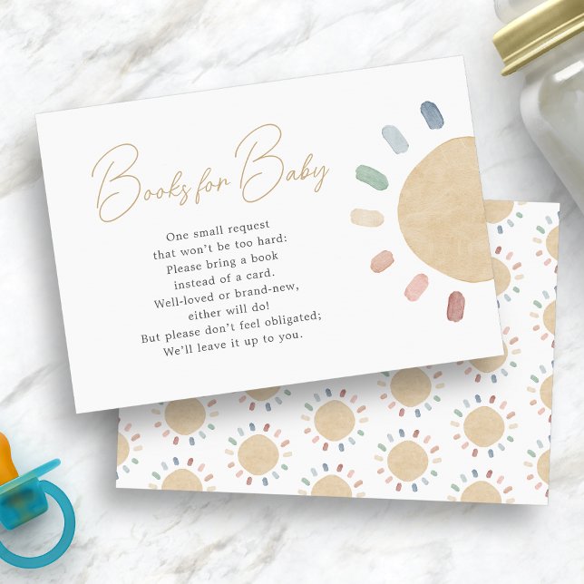 Tarjeta De Recepción Baby Shower de Sun Boho (Sun Boho Baby Shower Enclosure Card
)