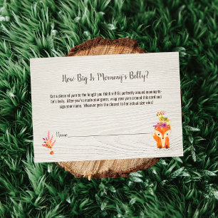 Tarjeta De Recepción Baby Shower de tamaño de Belly de madre de animal 