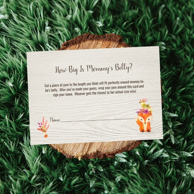 Tarjeta De Recepción Baby Shower de tamaño de Belly de madre de animal  (Subido por el creador)