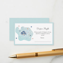 Tarjeta De Recepción Baby Shower de tortuga marina | Cute Ocean Diaper