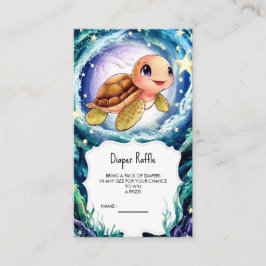 Tarjeta De Recepción Baby Shower de tortuga simple