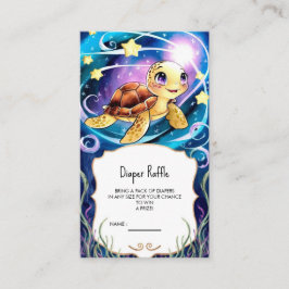 Tarjeta De Recepción Baby Shower de tortuga submarina Boho editable